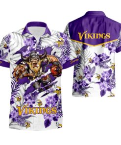 Tropical Minnesota Vikings Hawaiian Shirt For Men Women