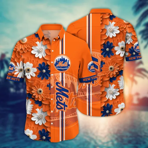 Men’s Reyn Spooner White Scenic New York Mets Hawaiian Shirt For Men Women