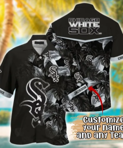 Kiss Short Sleeve Button Up Tropical Chicago White Sox Hawaiian Shirt