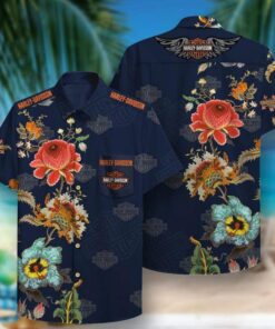 Motorcycles Cool Design Harley Davidson Hawaiian Dress Shirts