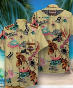 Motorcycles Cool Harley Davidson Hawaiian Shirts For Men