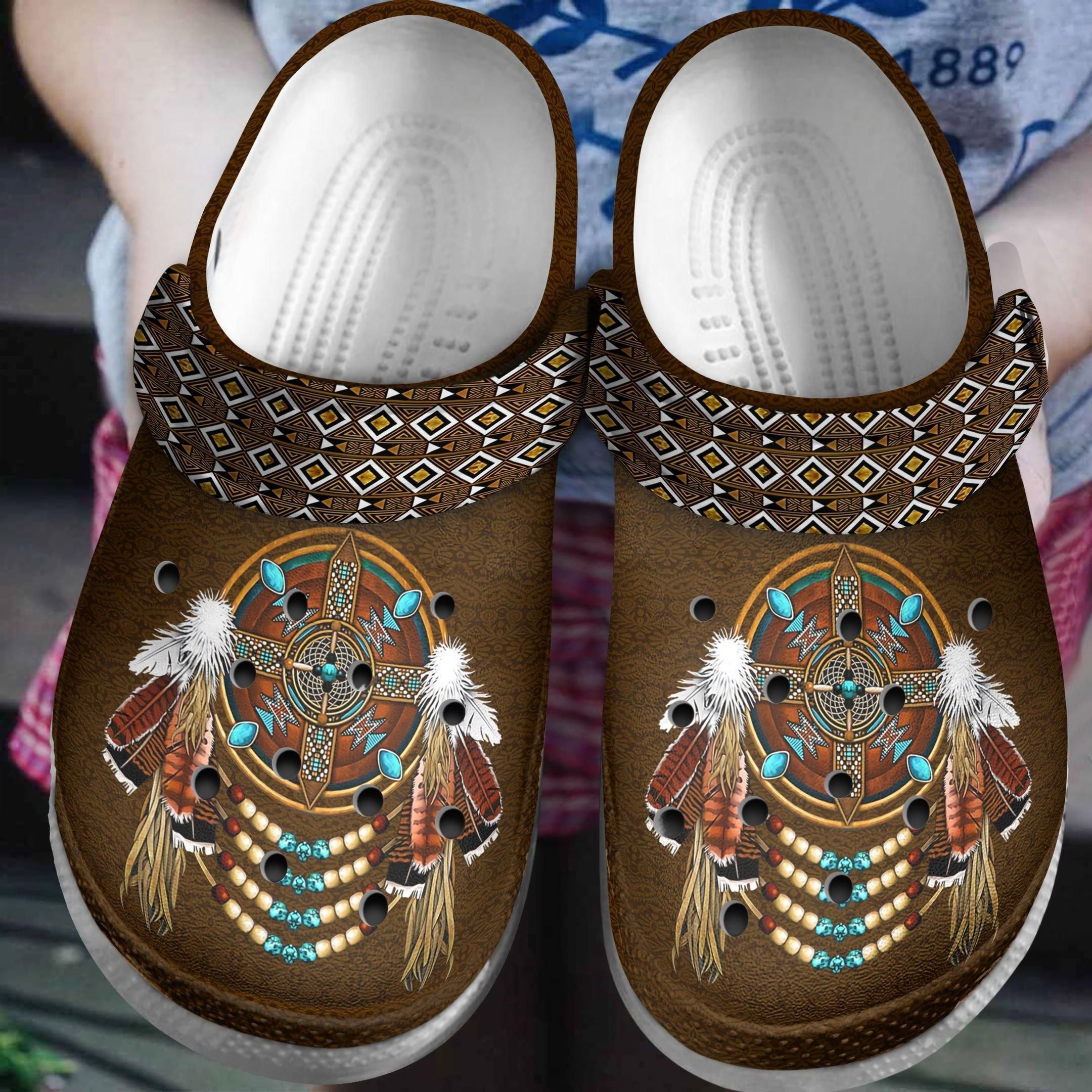 Wolf Classic Native American Crocs Best Gift For Fans