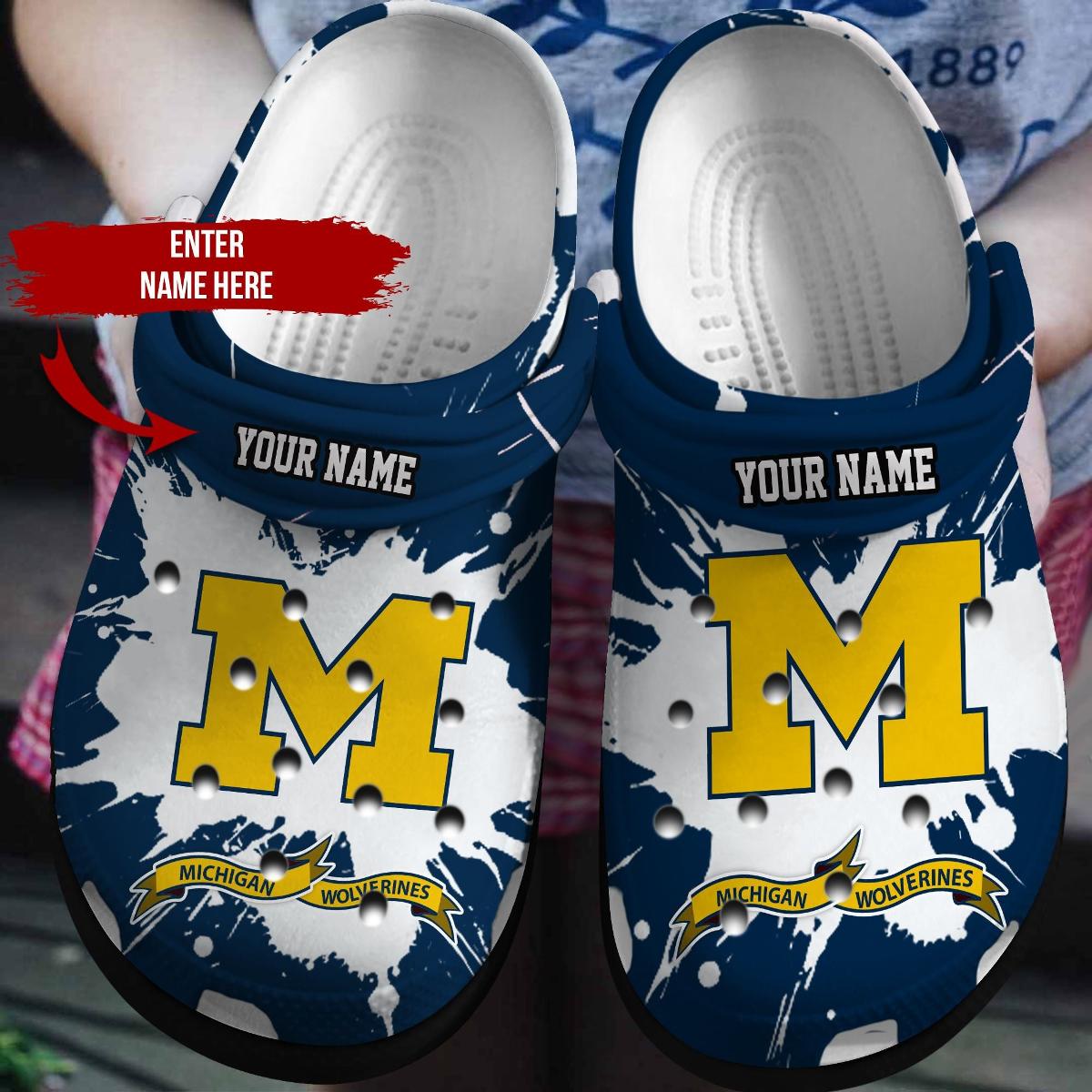 Classic Michigan Wolverines Crocs For Mens And Womens