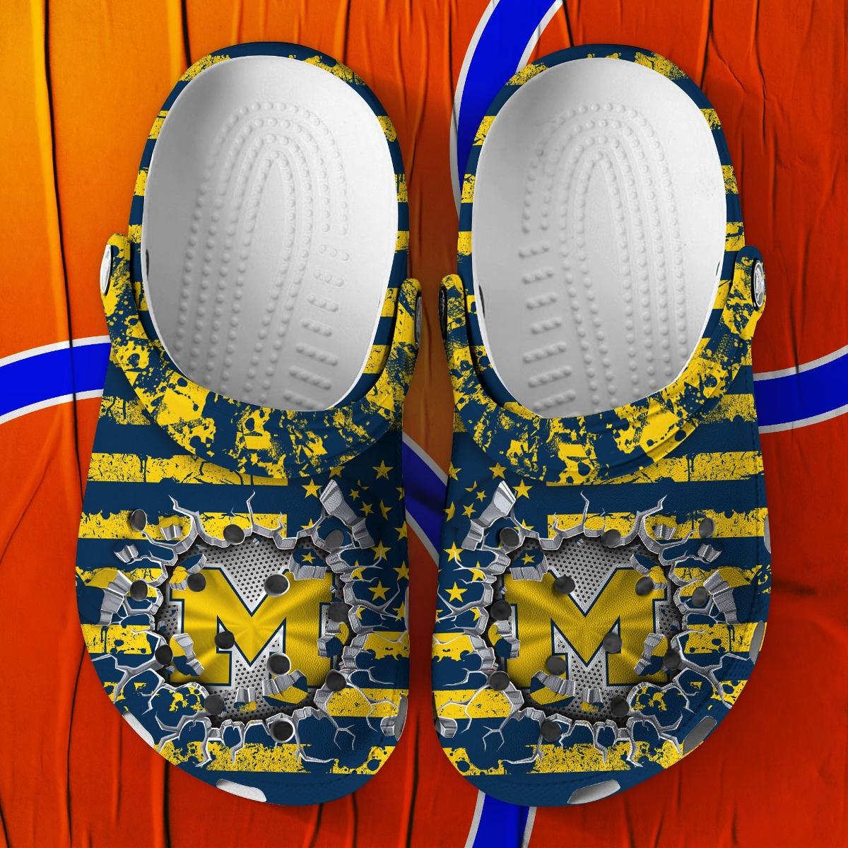 Michigan Wolverines Crocs Funny For Fans