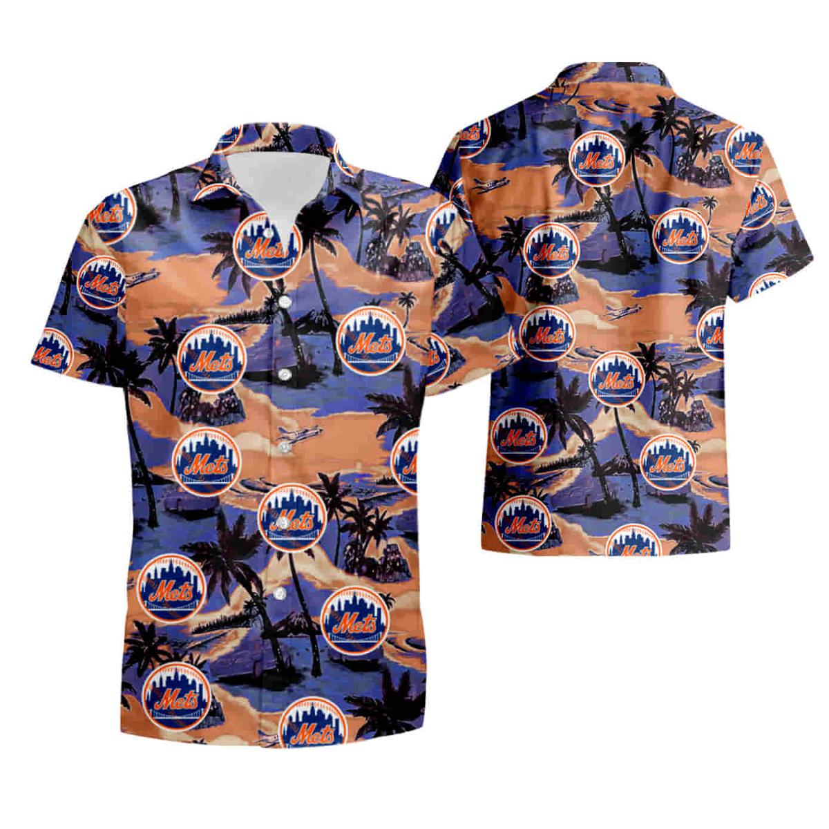 Mlb Tommy Bahama New York Mets Hawaiian Shirt Outfit For Men