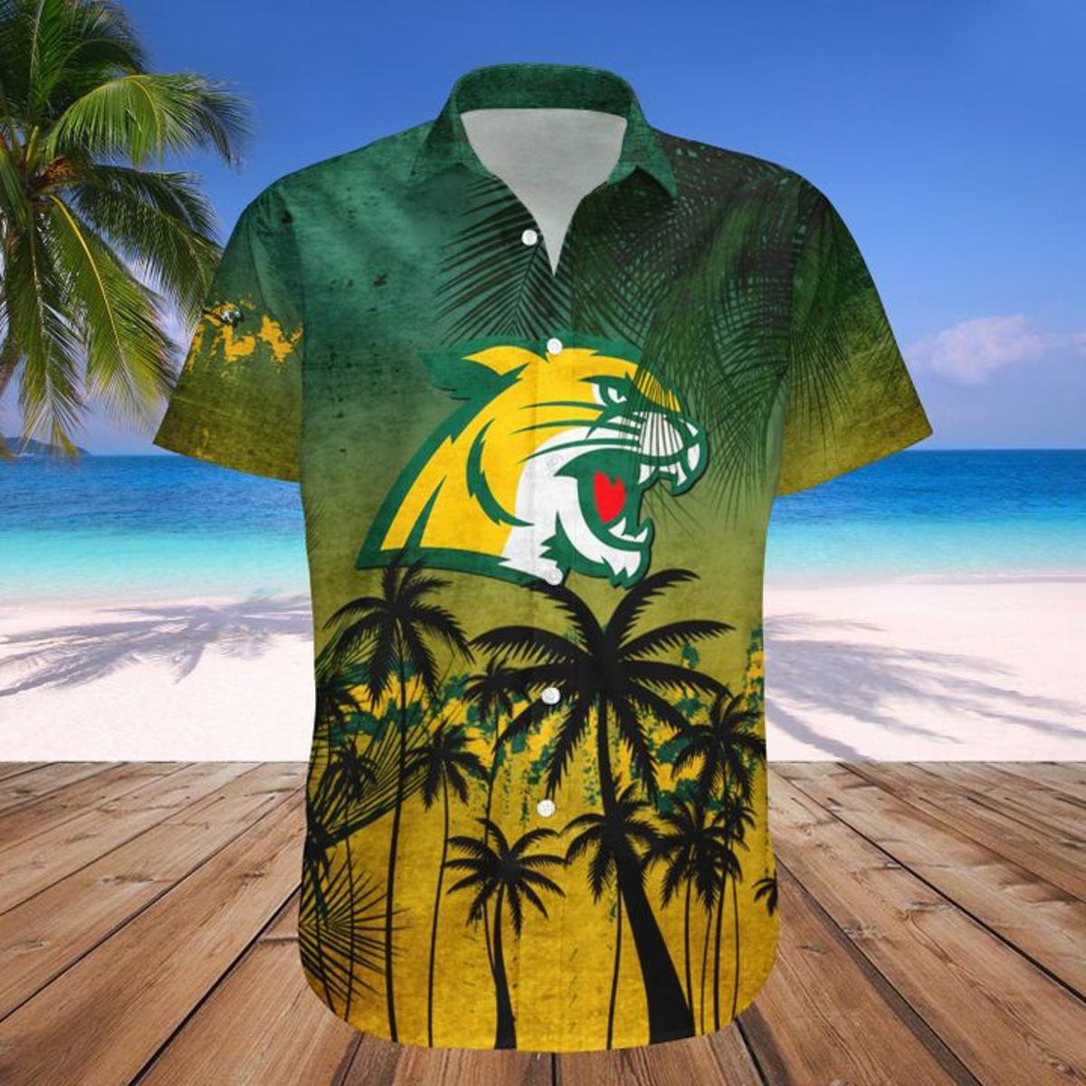 Northern Michigan Wildcats Coconut Tree Hawaii Shirt