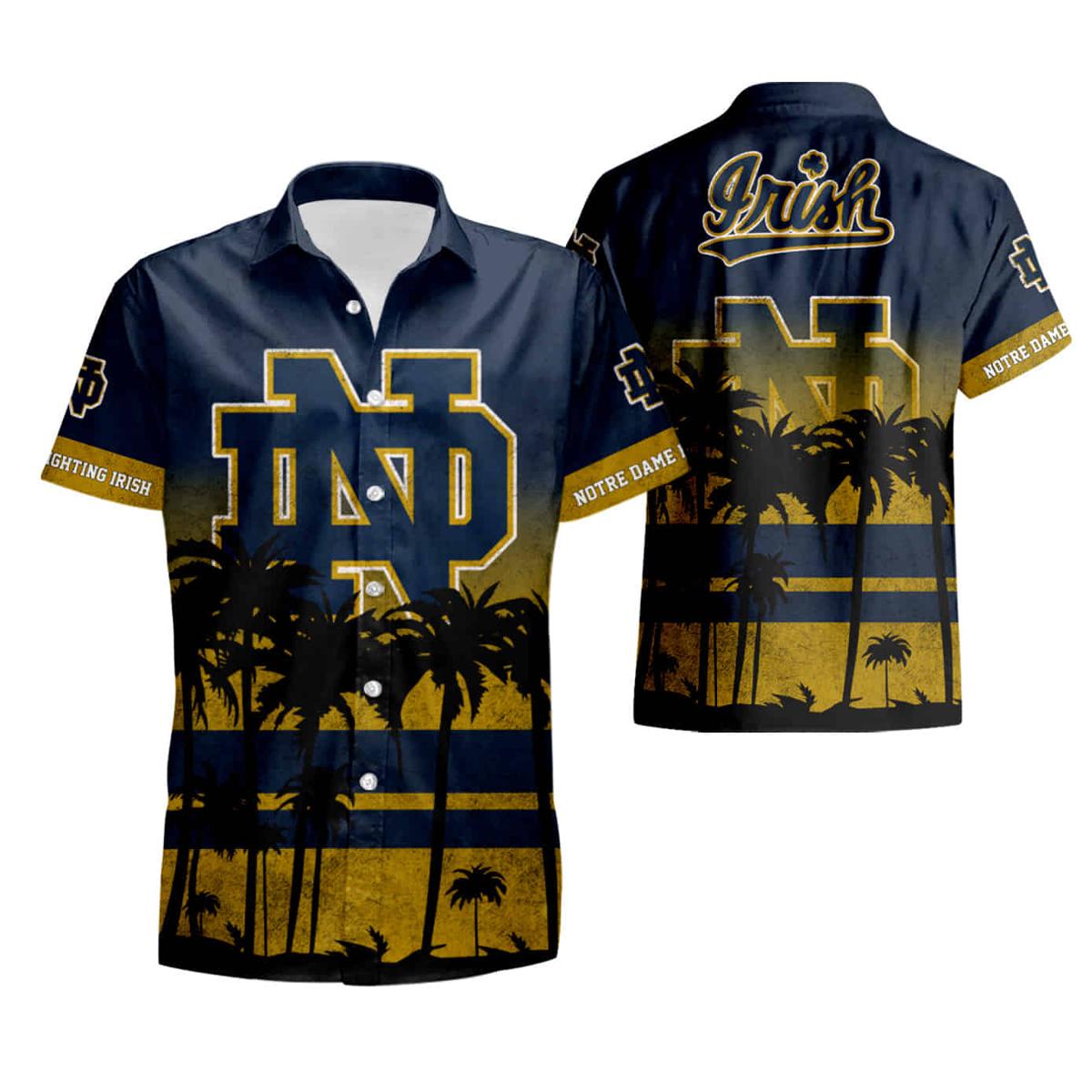 Michigan Wolverines Wes & Willy Navy Hawaiian Shirt