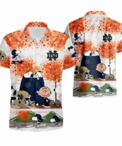 Notre Dame Fighting Irish Snoopy Autumn Hawaiian Shirt