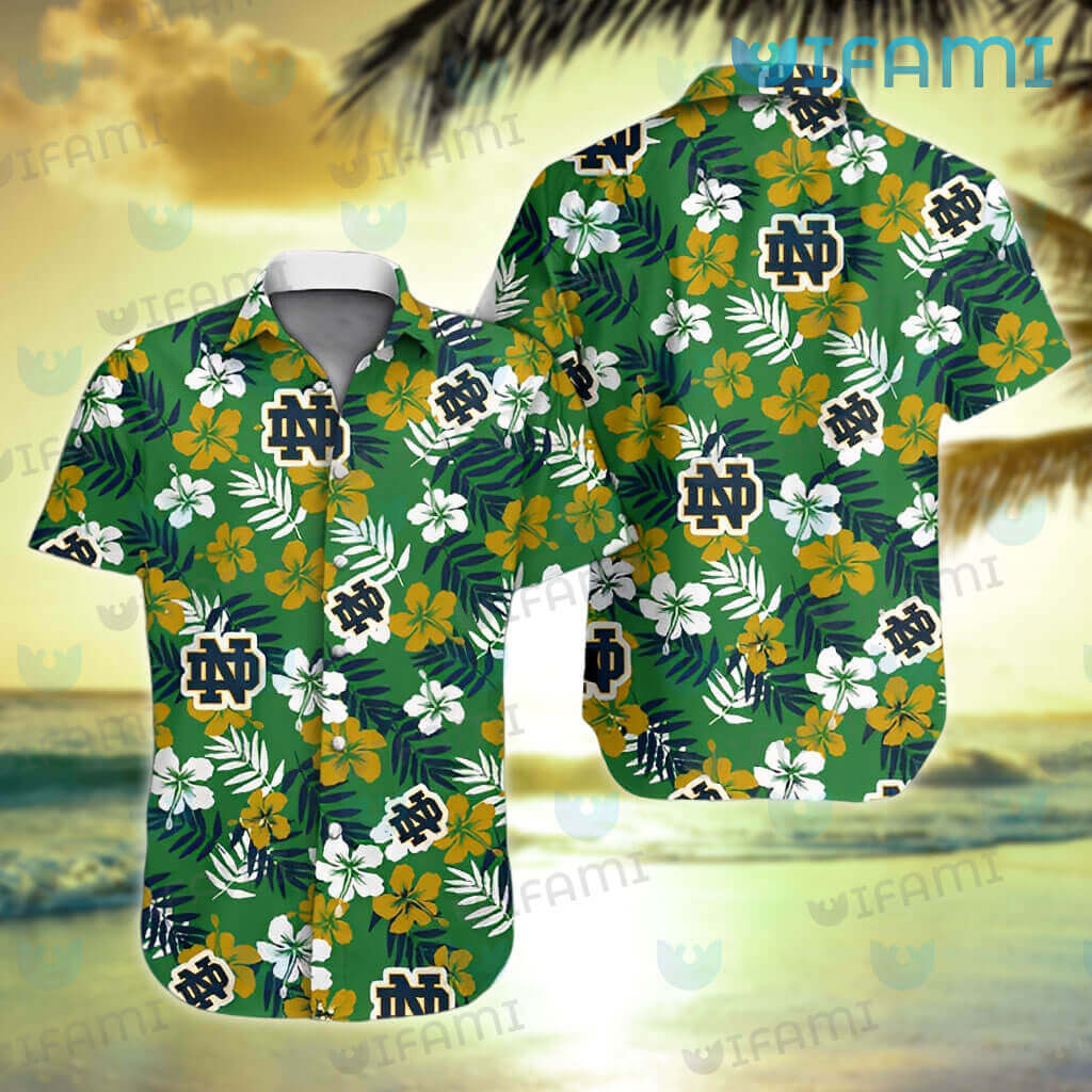 Notre Dame Fighting Irish Clover Hawaiian Shirt Best Gift