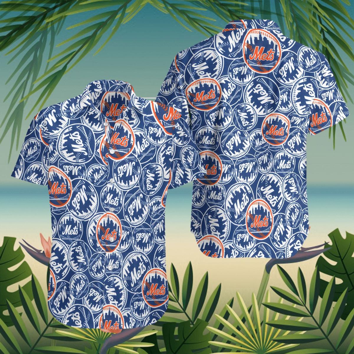 Grateful Dead Mets Orange Hawaiian Shirt Size Fron S To 5xl