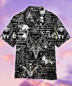 Hyperfavor Black Goth Hawaiian Shirt