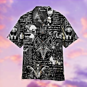 Gothic Skull Polyester Goth Hawaiian Shirt Size Fron S To 5xl