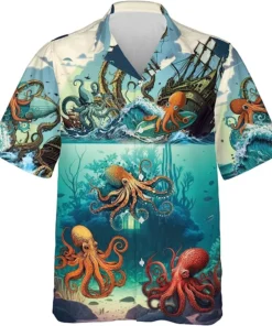 Octopus Hawaiian Shirt For Men Women