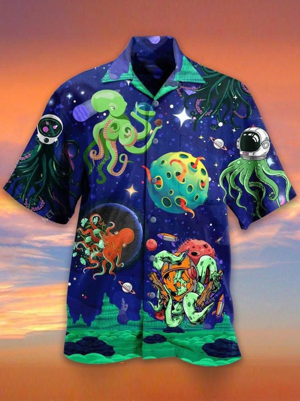 Octopus Hawaiian Shirt Outfit For Men