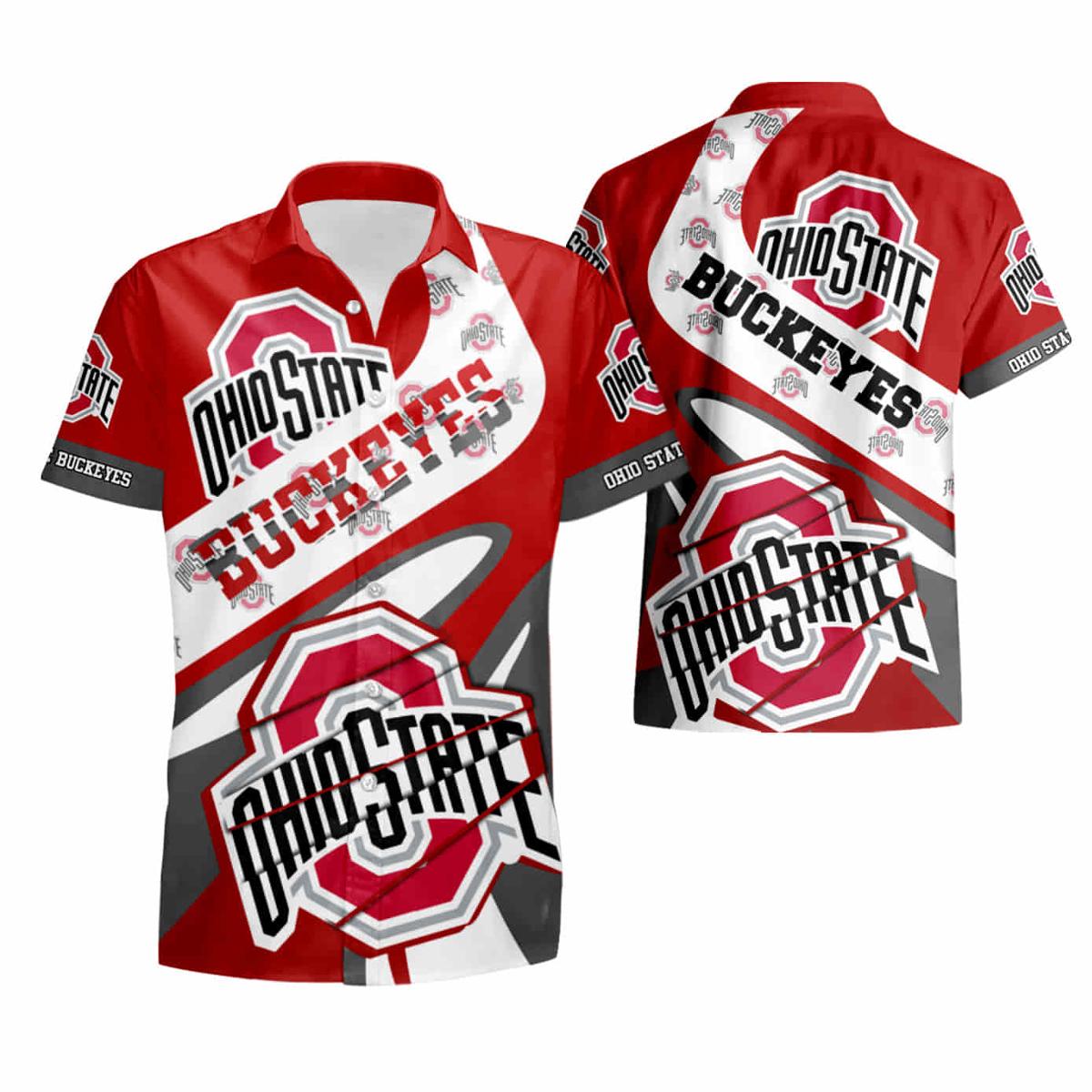 Ohio State Buckeyes Tropical Hawaiian Shirt Gift