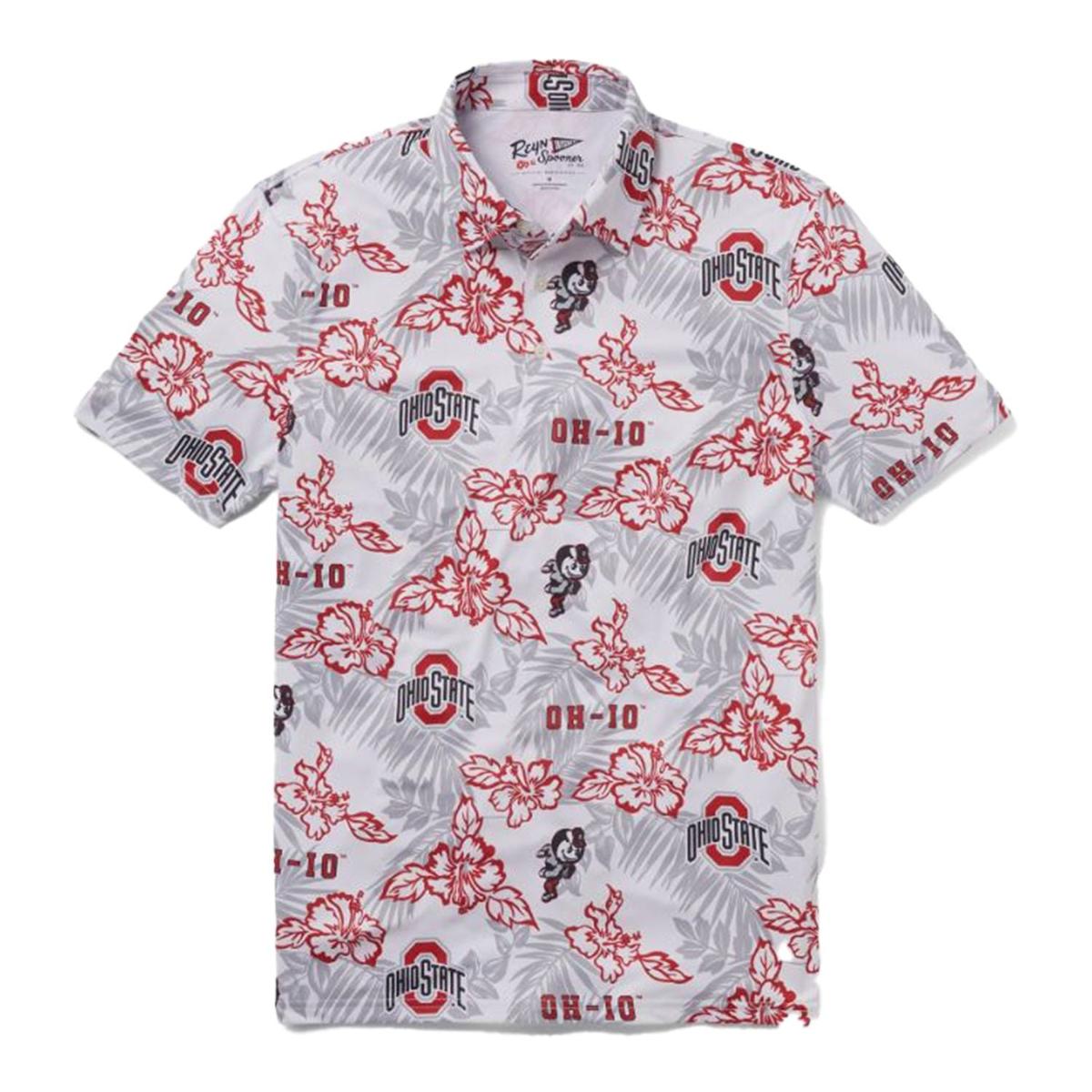 Ohio State Buckeyes & Snoopy Short Sleeve Button Up Tropical Aloha Hawaiian Shirts For Men Women