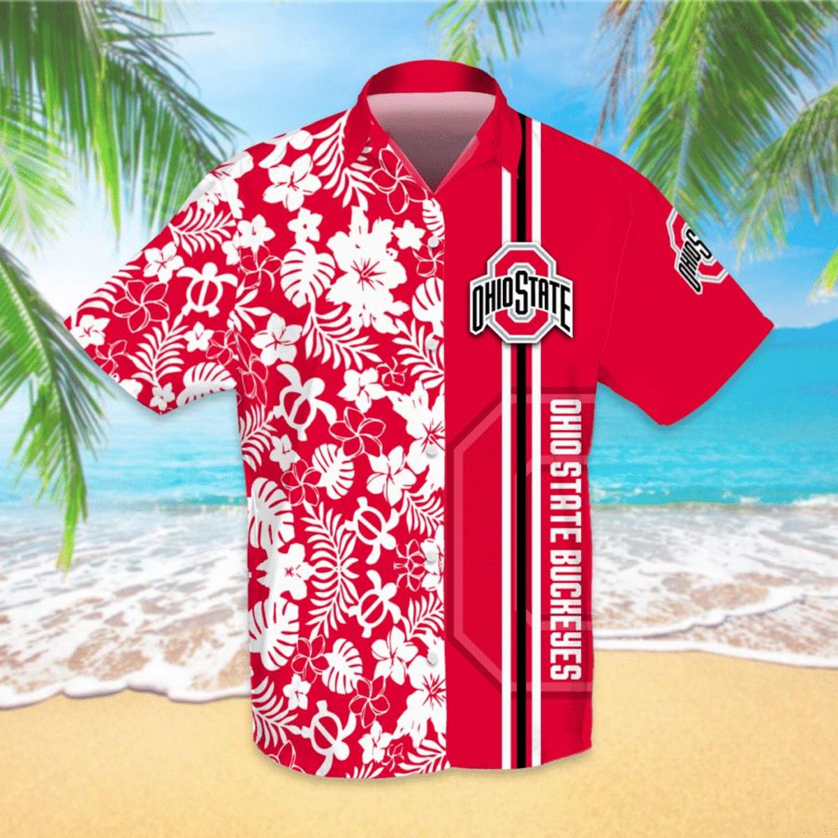 Ohio State Buckeyes Aloha Shirt Hawaiian Summer Shirt