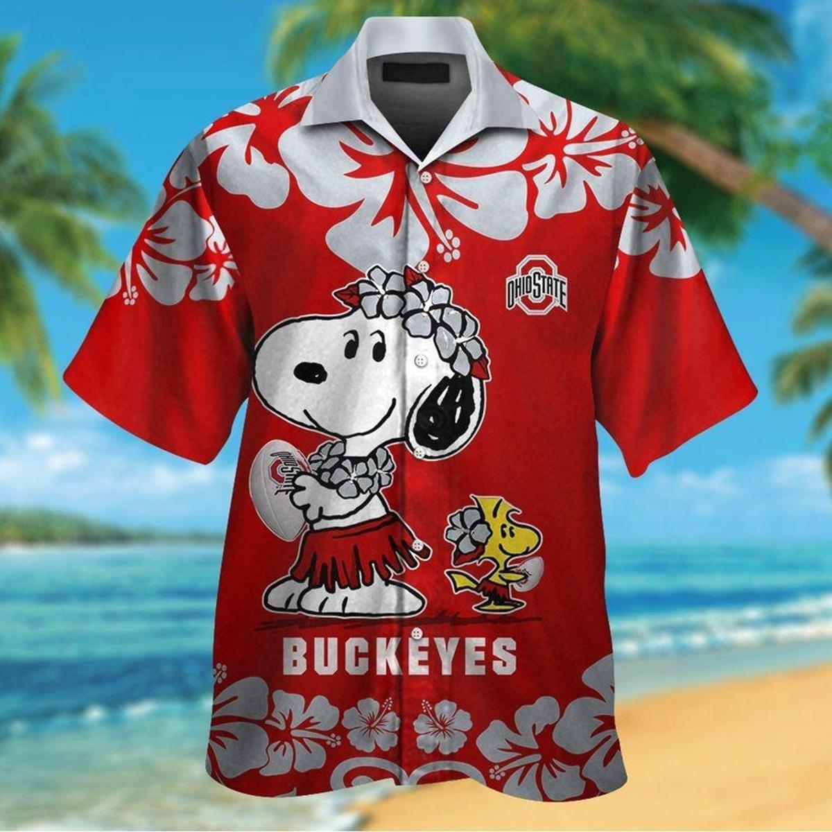 Ohio State Floral Tropical Hawaiian Shirt For Fans