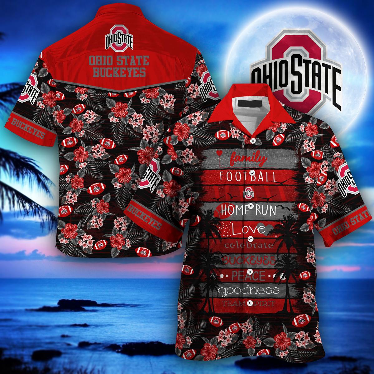 Ohio State Buckeyes Football Player Hawaiian Shirt Summer Shirt