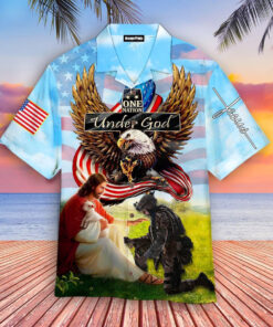 One Nation Under God Christian Hawaiian Shirt Outfit For Men