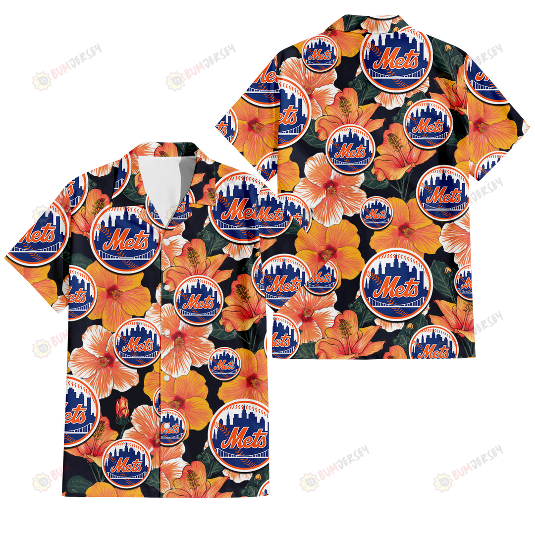 Grateful Dead Mets Orange Hawaiian Shirt Size Fron S To 5xl