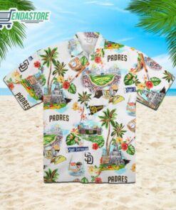 San Diego Padres Hawaiian Shirt Tropical Flower Summer