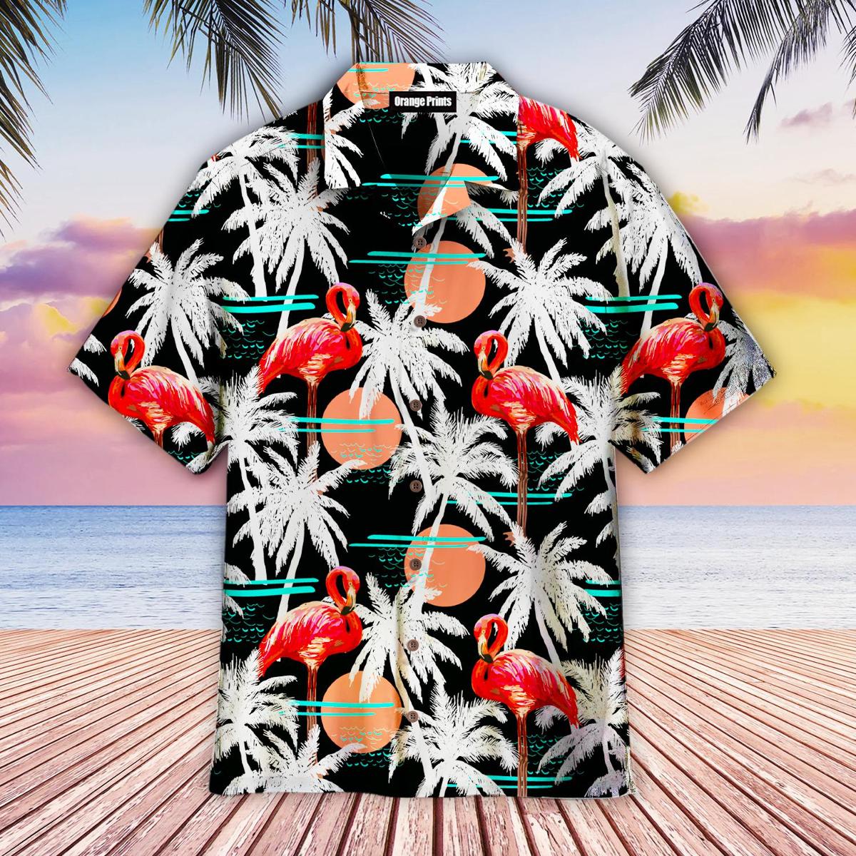 Flamingo Hawaiian Shirt For Men Women