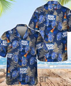 Palm Tropical Vibe Bud Light Cheap Hawaiian Shirt