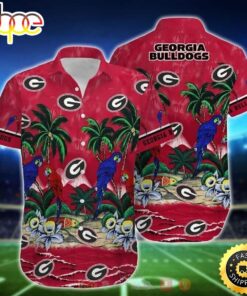 Parrot Georgia Bulldogs Uga Hawaiian Shirt For Men Women