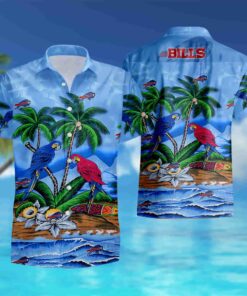 Parrots Couple Buffalo Bills Hawaiian Shirt For Men