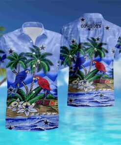 Parrots Couple Dallas Cowboys Hawaiian Shirt For Men Women