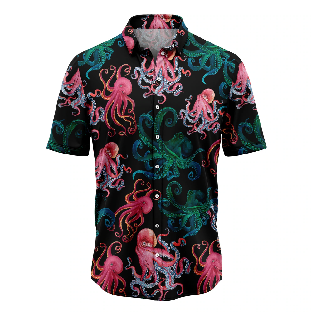 Blue Ocean Octopus Hawaiian Shirt For Men