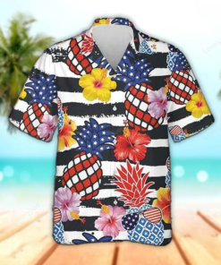 Patriotic Pineapple Hawaiian Shirt Outfit For Men