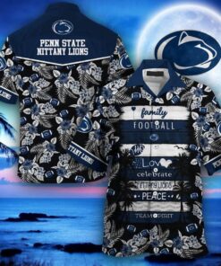 Penn State Nittany Lions Tropical Aloha Hawaiian Shirts For Men Women Kids