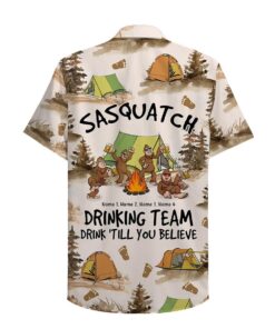 Personalized Camping Sasquatch Hawaiian Shirt Outfit For Men