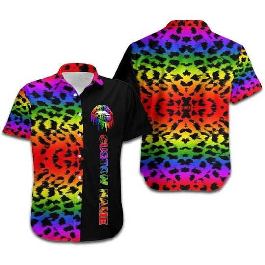 Color Eagle American Pride Rainbow Hawaiian Shirt Gifts Idea