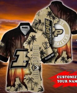 Purdue Boilermakers Wes & Willy Vintage Floral Hawaiian Gift