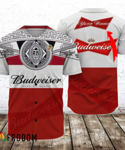 Personalized Retro Beer Baseball Jersey Budweiser Hawaiian Shirt