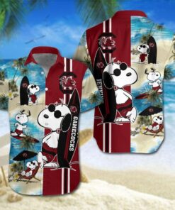 Personalized South Carolina Snoopy Gamecock Hawaiian Shirt Gifts Idea