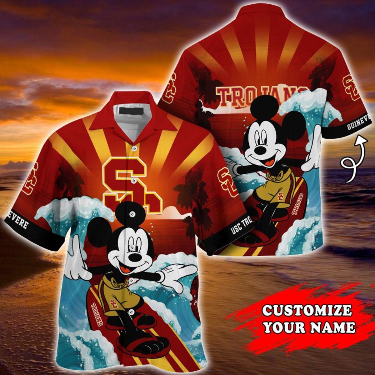 Trojans Custom Name Green Usc Hawaiian Shirt