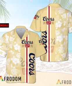 Personalized Tropical Flowers Coors Banquet Hawaiian Shirt