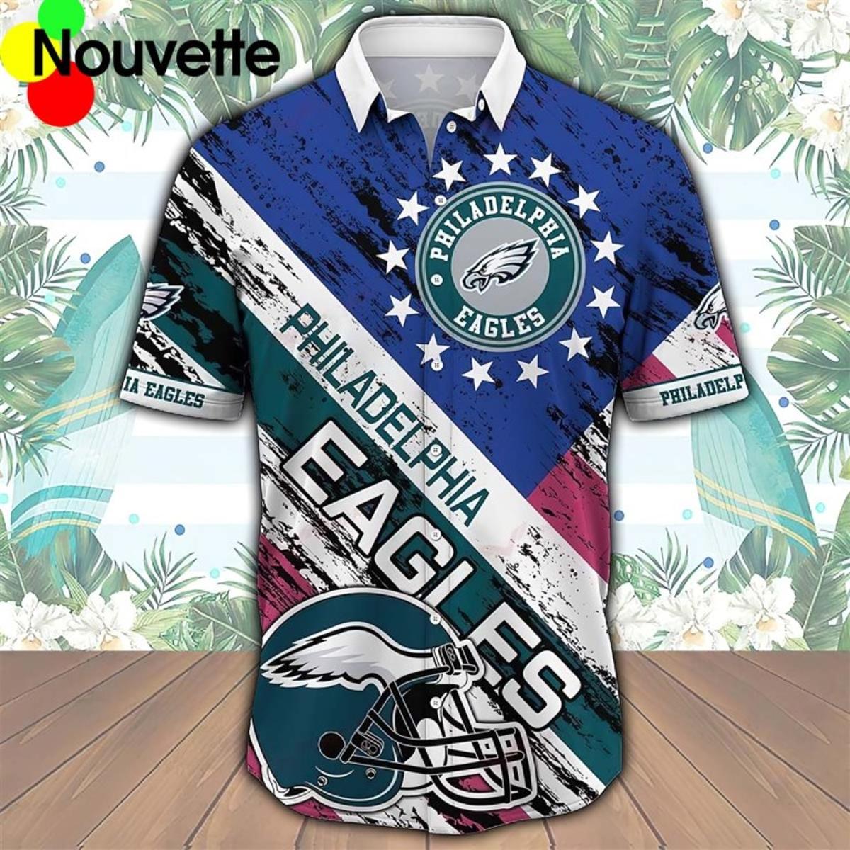 All Over Print Summer Short Sleeve Philadelphia Eagles Hawaiian Shirt