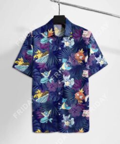 Pika Magikarp Pokemon Aloha Shirt Outfit For Men