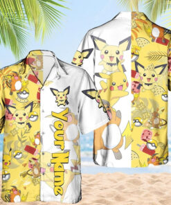 Pikachu Hawaiian Pokemon Shirt Size Fron S To 5xl