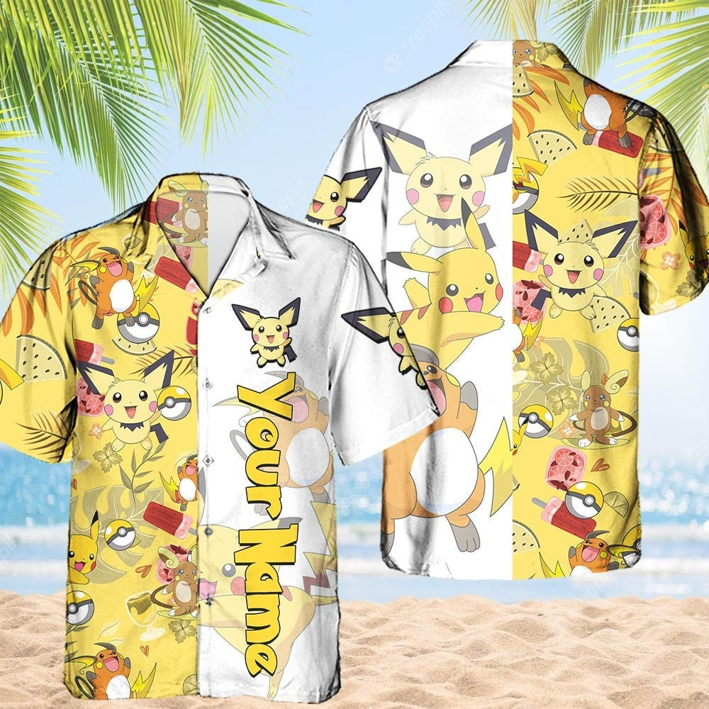 Comfimerch Pikachu Hawaiian Pokemon Shirt