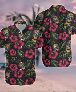 Pineapple Skull Hawaiian Shirt For Men Women