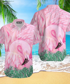 Pink Flamingo Hawaiian Shirt For Men