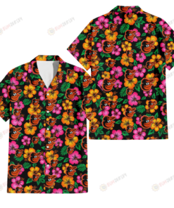 Pink Orange Black Background Birdland Hawaiian Shirt 2022