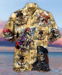 Pittsburgh Pirates Hibiscus Green Palm Leaf Black Hawaiian Shirt