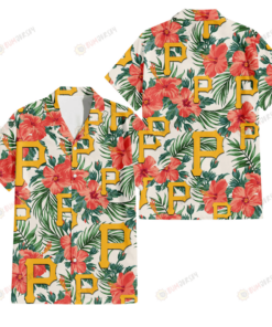 Pittsburgh Pirates Coral Hawaiian Shirt